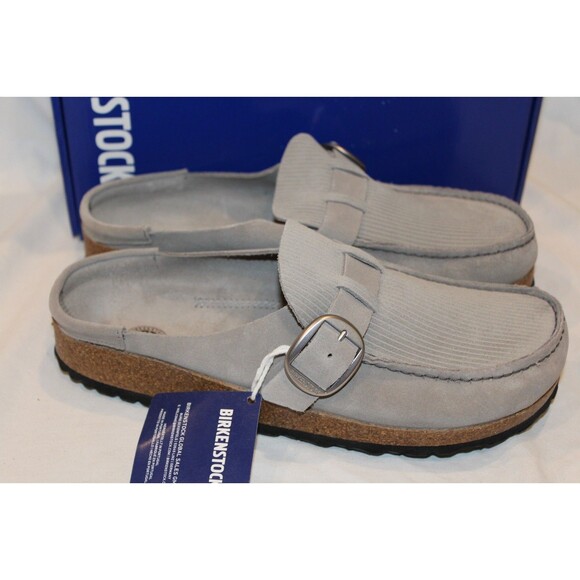 Birkenstock Shoes - BIRKENSTOCK WOMEN SUEDE BUCKLEY CORDUROY SANDALS NIB EU 42 US‎ NARROW STONE